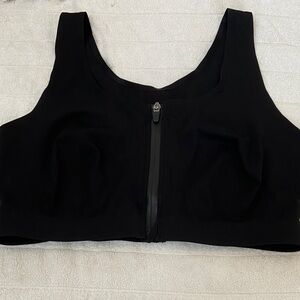 ZYIA Active Sports Bra Front Zip Black​